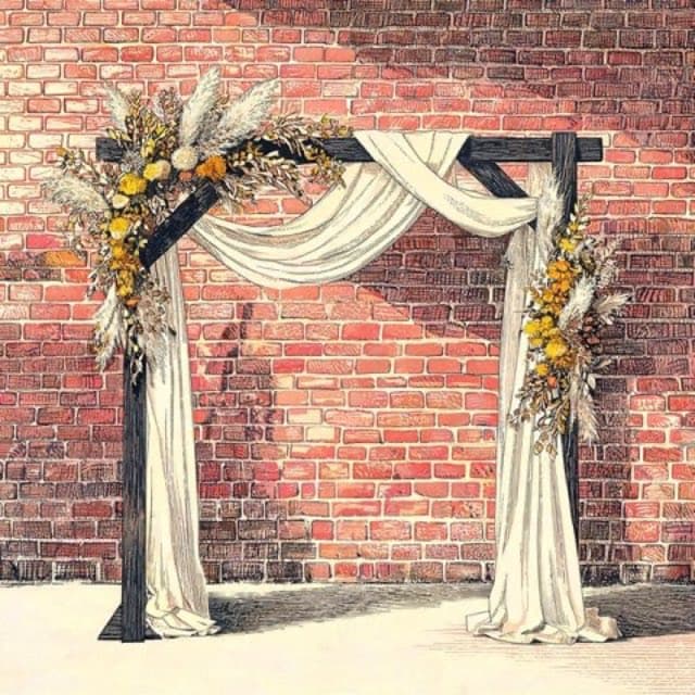 A soft wedding scene that could inspire a photo strip save the date