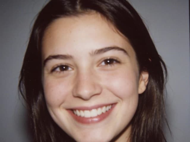 A portrait taken straight on with a direct flash